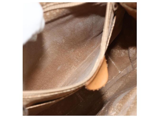 Céline Borsa a Spalla in Tela Macadam CELINE in Pelle PVC Marrone Oro Auth 175798 D'oro - vista 21