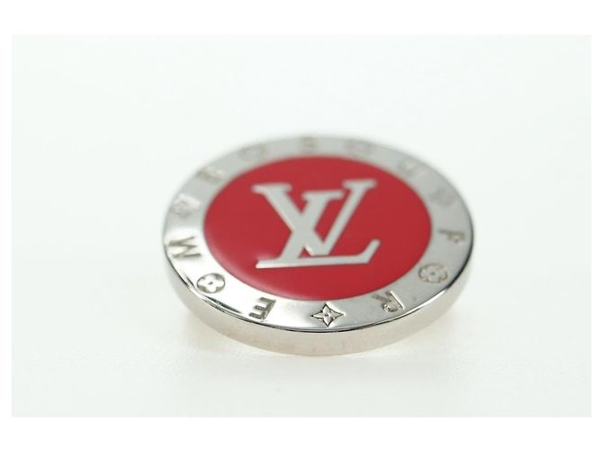 Spilla LOUIS VUITTON Collaborazione SUPRME metallo 2 Set MP2046 LV Auth YKZ1424M Argento D'oro Monogramma - vista 14