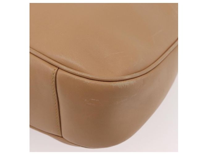 Borsa a Spalla in Pelle Gucci Bamboo 2way Beige Argento 001 1577 2123 Auth 175350 - vista 13