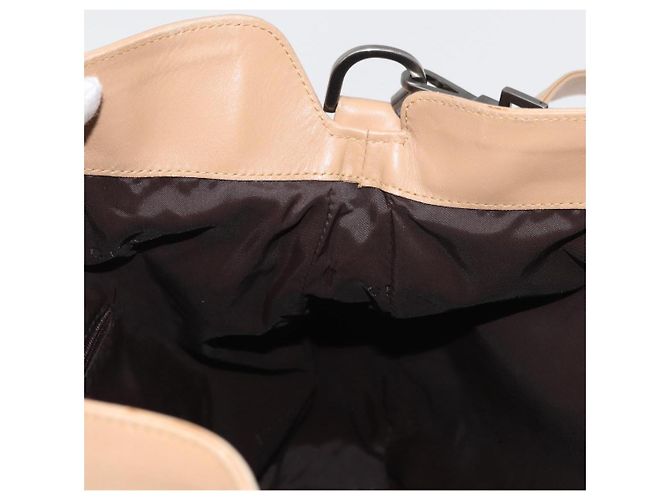 Borsa a Spalla in Pelle Gucci Bamboo 2way Beige Argento 001 1577 2123 Auth 175350 - vista 18