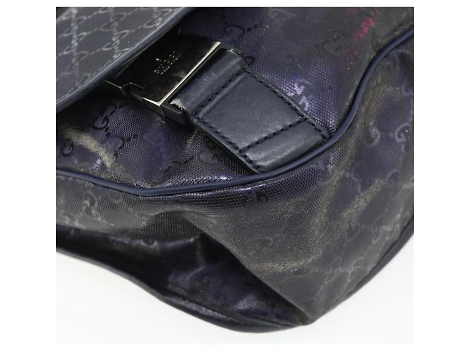 Borsa a Spalla GUCCI GG Implementation PVC Viola Argento 201732 Auth BA12180 Porpora - vista 11