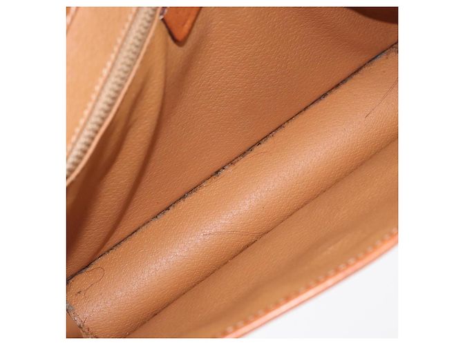 Céline Borsa a Spalla in Tela Macadam CELINE PVC Beige Oro Auth ka3864 D'oro - vista 16
