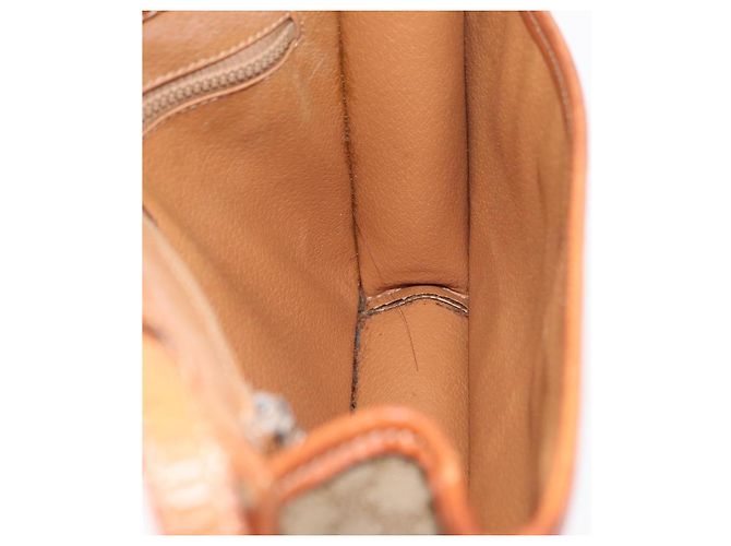 Céline Borsa a Spalla in Tela Macadam CELINE PVC Beige Oro Auth ka3864 D'oro - vista 17