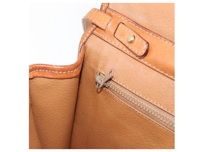 Céline Borsa a Spalla in Tela Macadam CELINE PVC Beige Oro Auth ka3864 D'oro - vista 19