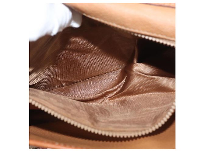 Céline Borsa a Spalla in Tela Macadam CELINE PVC Beige Oro Auth ka3864 D'oro - vista 20