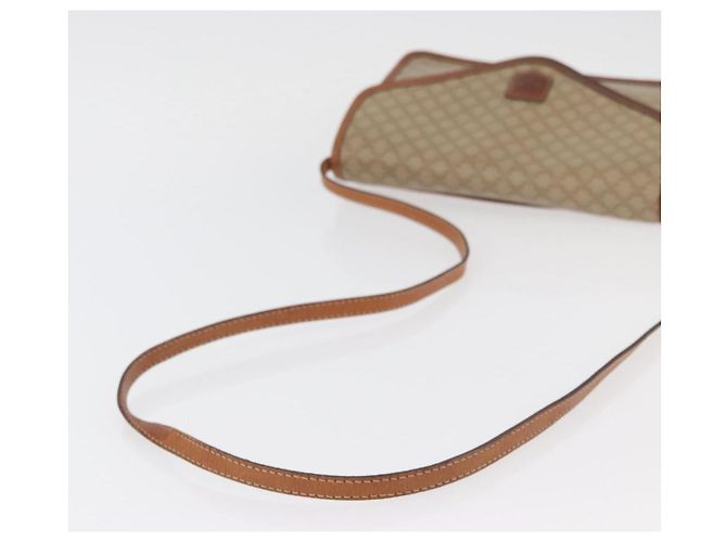 Céline Borsa a Spalla in Tela Macadam CELINE PVC Beige Oro Auth ka3864 D'oro - vista 7