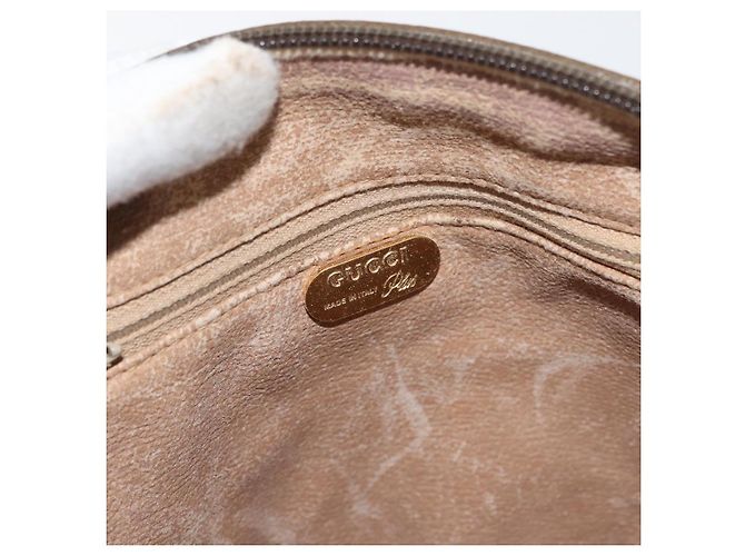 Borsa a Spalla GUCCI GG Plus Supreme PVC Beige Oro Auth 175391 D'oro - vista 17