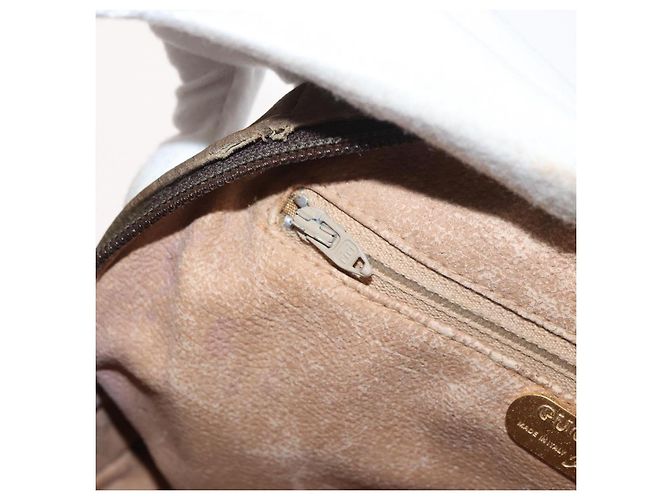 Borsa a Spalla GUCCI GG Plus Supreme PVC Beige Oro Auth 175391 D'oro - vista 21