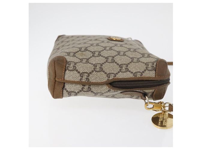 Borsa a Spalla GUCCI GG Plus Supreme PVC Beige Oro Auth 175391 D'oro - vista 4