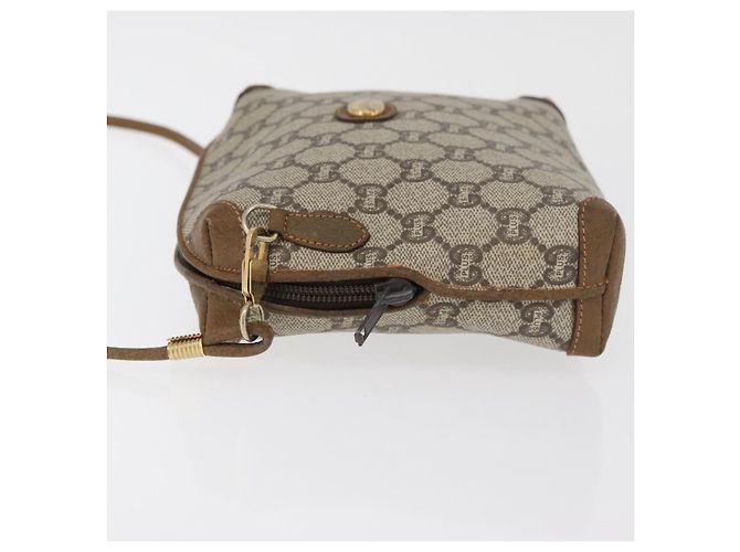 Borsa a Spalla GUCCI GG Plus Supreme PVC Beige Oro Auth 175391 D'oro - vista 5