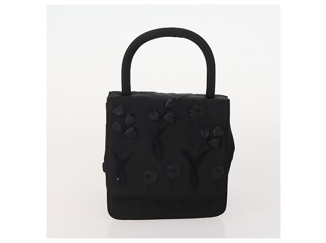 Prada Borsa a Mano Pouch in Nylon 2 Set Rosa Nero Auth 174958 - vista 2