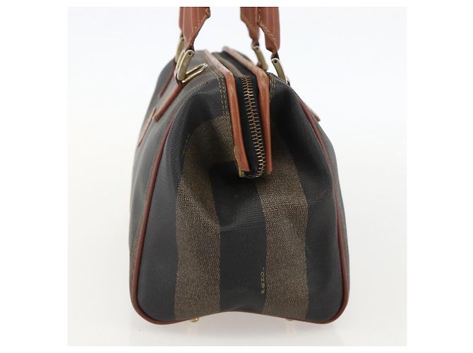 Pequin Borsa a mano in tela Pecan FENDI PVC nera e marrone Auth yk20326 Nero - vista 5