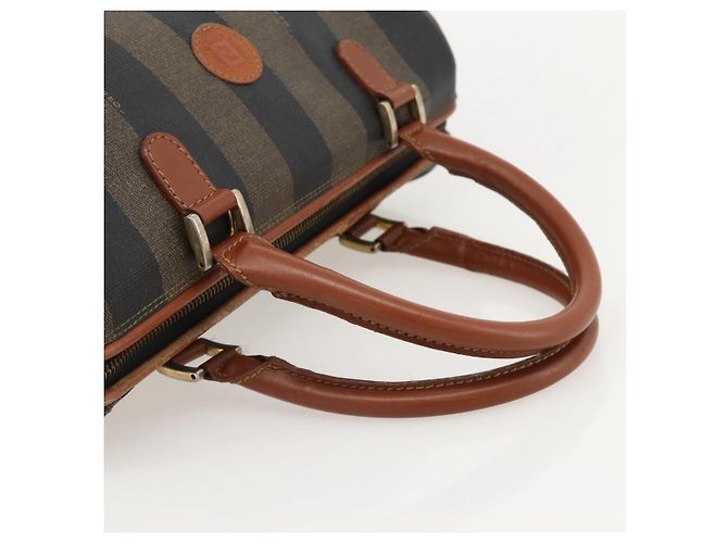 Pequin Borsa a mano in tela Pecan FENDI PVC nera e marrone Auth yk20326 Nero - vista 7
