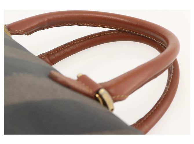 Pequin Borsa a mano in tela Pecan FENDI PVC nera e marrone Auth yk20326 Nero - vista 8