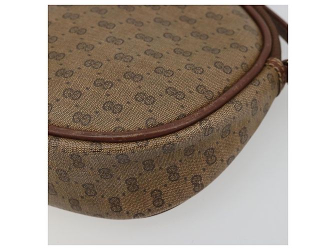 Gucci Borsa a spalla Micro GG Supreme in PVC Beige Oro Auth 175369 D'oro - vista 10