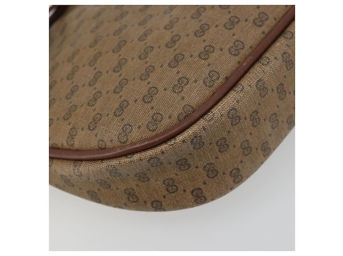 Gucci Borsa a spalla Micro GG Supreme in PVC Beige Oro Auth 175369 D'oro - vista 11