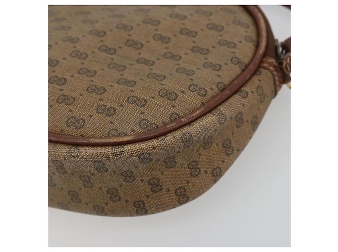 Gucci Borsa a spalla Micro GG Supreme in PVC Beige Oro Auth 175369 D'oro - vista 12