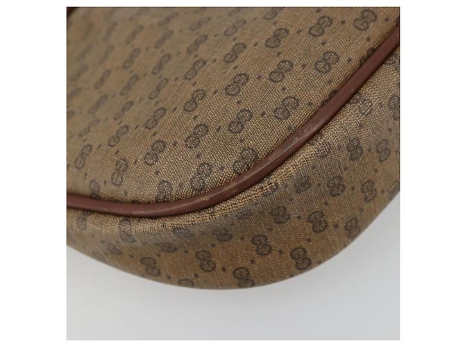 Gucci Borsa a spalla Micro GG Supreme in PVC Beige Oro Auth 175369 D'oro - vista 13