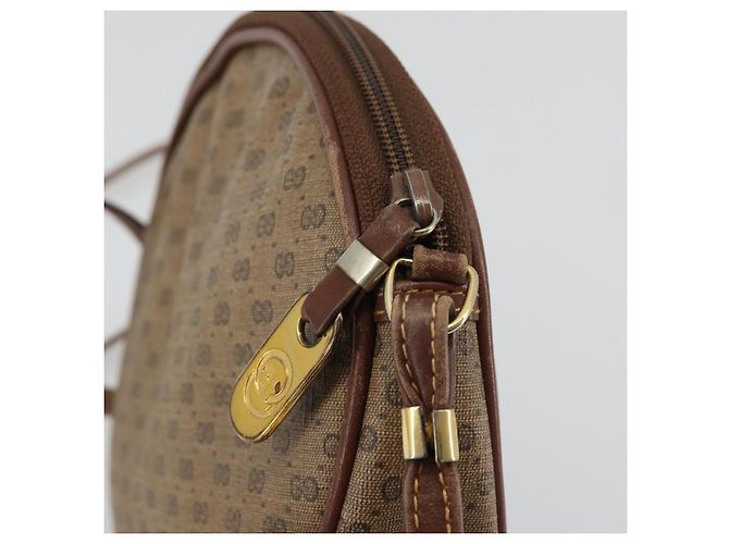 Gucci Borsa a spalla Micro GG Supreme in PVC Beige Oro Auth 175369 D'oro - vista 15