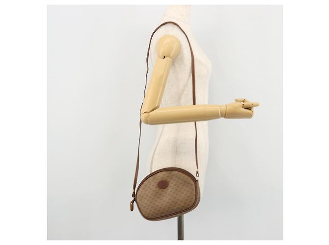 Gucci Borsa a spalla Micro GG Supreme in PVC Beige Oro Auth 175369 D'oro - vista 23