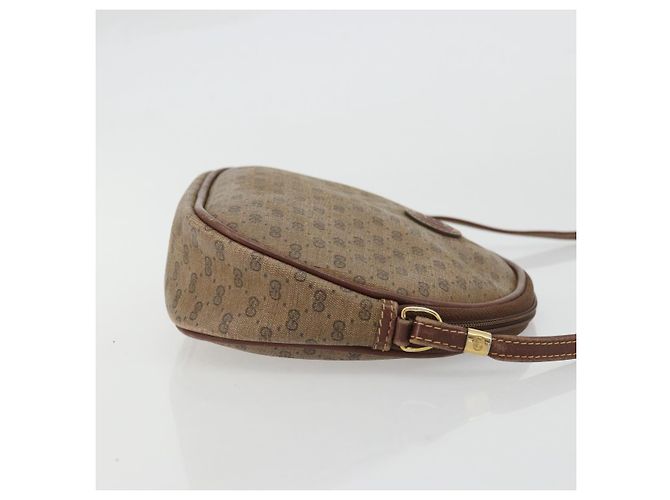 Gucci Borsa a spalla Micro GG Supreme in PVC Beige Oro Auth 175369 D'oro - vista 4