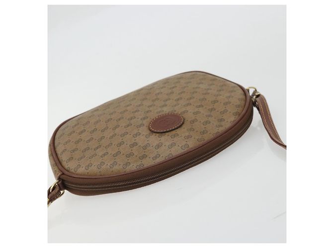 Gucci Borsa a spalla Micro GG Supreme in PVC Beige Oro Auth 175369 D'oro - vista 6
