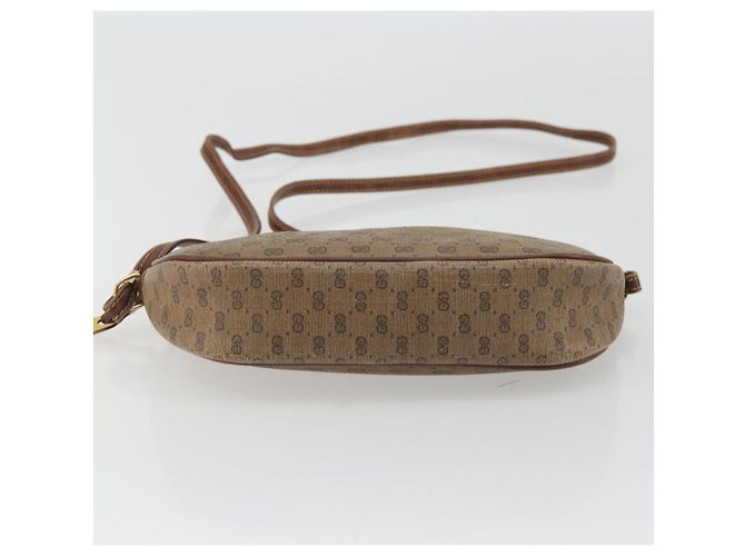 Gucci Borsa a spalla Micro GG Supreme in PVC Beige Oro Auth 175369 D'oro - vista 9