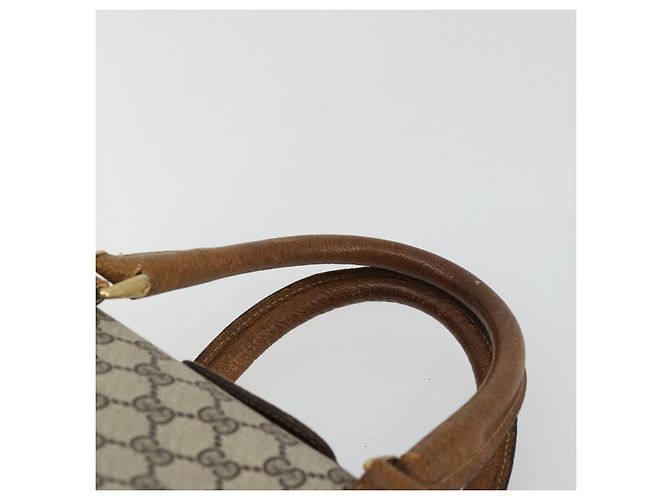 Gucci Borsa Boston GG Supreme in PVC Beige Oro Auth 175548 D'oro - vista 8