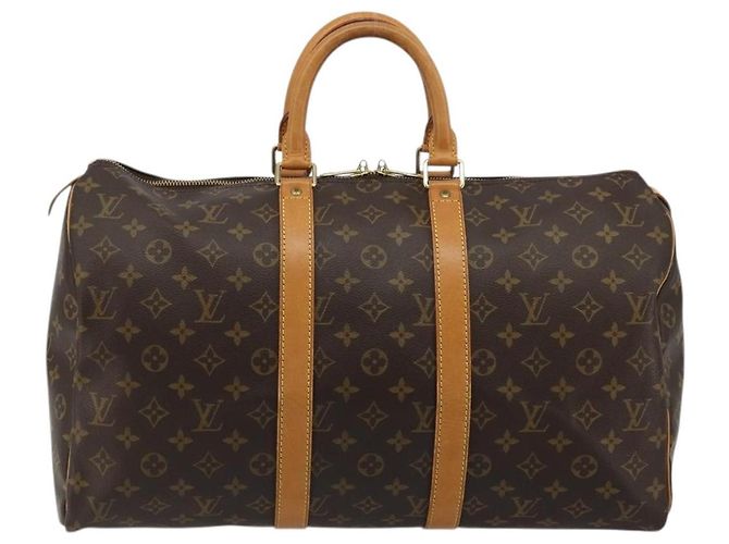 LOUIS VUITTON Borsa Boston Monogram Keepall 45 M41428 LV Auth ka3995 Monogramma - vista 2