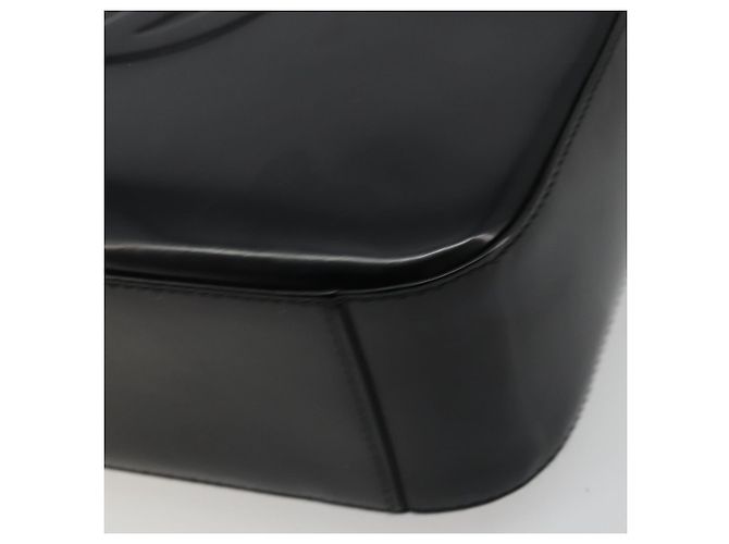 Borsa a Spalla GUCCI Pelle Verniciata Nera Argento 000 1046 0506 Auth 175203 - vista 10