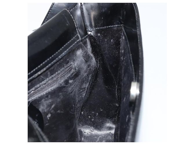 Borsa a Spalla GUCCI Pelle Verniciata Nera Argento 000 1046 0506 Auth 175203 - vista 16