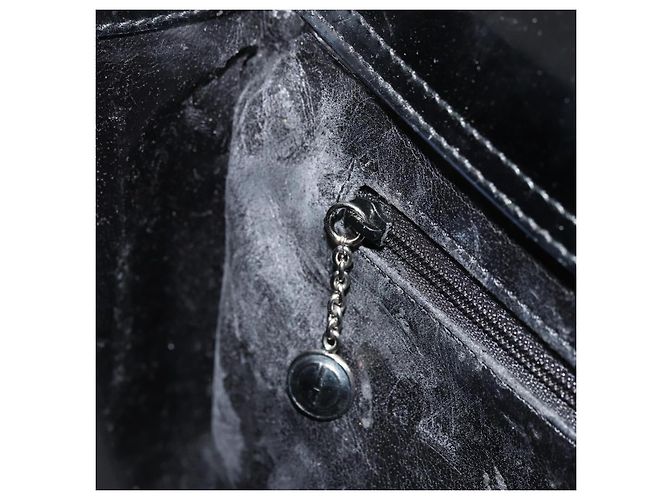 Borsa a Spalla GUCCI Pelle Verniciata Nera Argento 000 1046 0506 Auth 175203 - vista 18