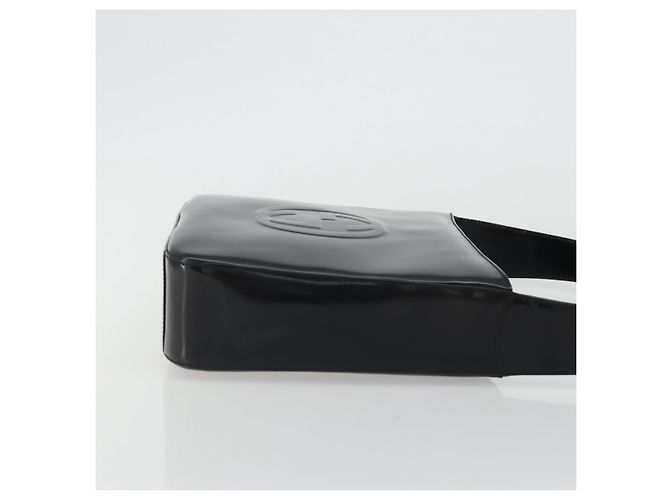 Borsa a Spalla GUCCI Pelle Verniciata Nera Argento 000 1046 0506 Auth 175203 - vista 4
