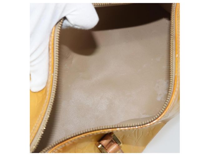 LOUIS VUITTON Borsa a Mano Monogram Vernis Bedford Beige M91006 LV Auth YKZ1306 - vista 16