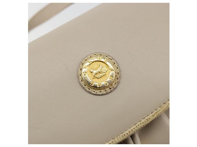 Céline Borsa a Spalla CELINE in Pelle Beige Oro Auth 175145A D'oro - vista 14
