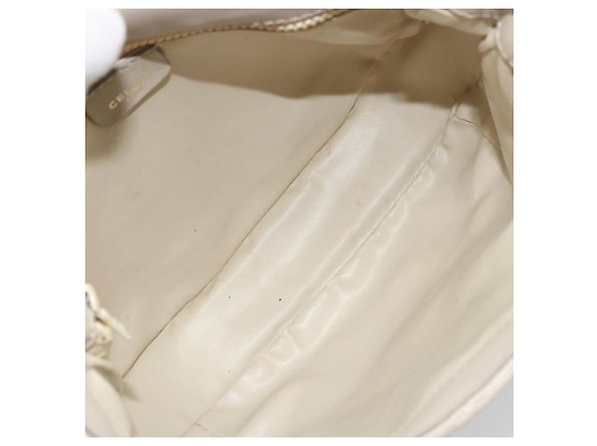 Céline Borsa a Spalla CELINE in Pelle Beige Oro Auth 175145A D'oro - vista 18