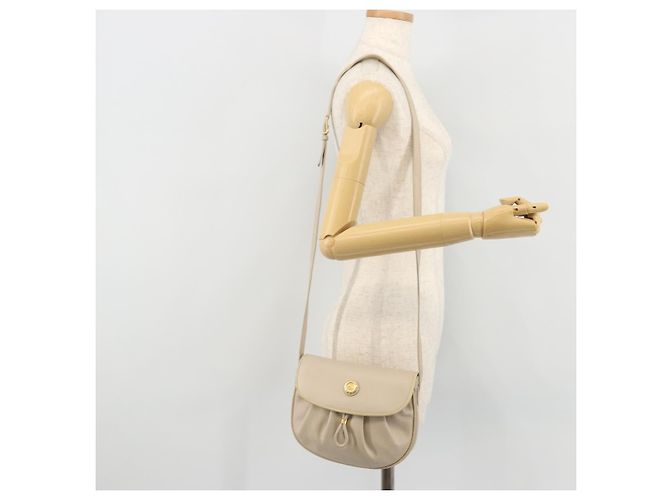 Céline Borsa a Spalla CELINE in Pelle Beige Oro Auth 175145A D'oro - vista 24