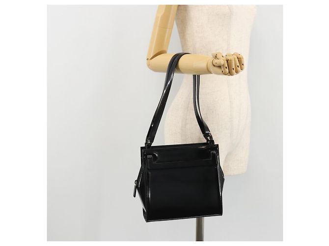 Gucci Tote Bag aus schwarzem Lackleder Auth 175158 - Ansicht 22