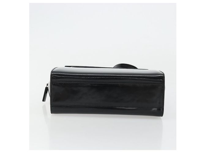 Gucci Tote Bag aus schwarzem Lackleder Auth 175158 - Ansicht 9