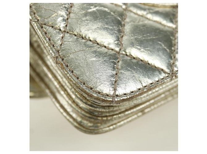 CHANEL Borsa a Spalla Matelassé in Pelle con Catena Dorata CC Auth YKZ1557SAM D'oro - vista 12