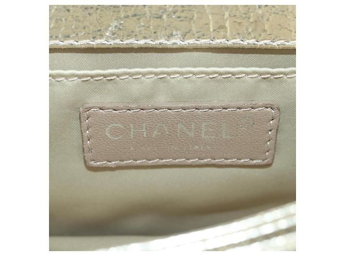 CHANEL Borsa a Spalla Matelassé in Pelle con Catena Dorata CC Auth YKZ1557SAM D'oro - vista 18