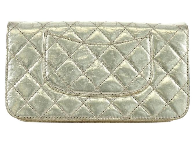 CHANEL Borsa a Spalla Matelassé in Pelle con Catena Dorata CC Auth YKZ1557SAM D'oro - vista 3