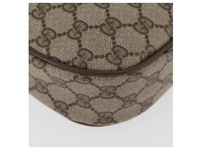 GUCCI GG Supreme Web Sherry Line Clutch Bag PVC Beige Oro 89 01 034 Auth ka3858 D'oro - vista 11