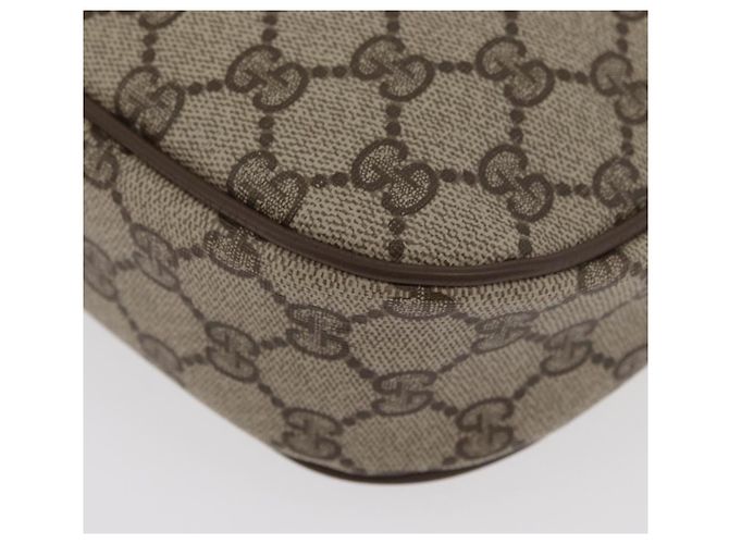 GUCCI GG Supreme Web Sherry Line Clutch Bag PVC Beige Oro 89 01 034 Auth ka3858 D'oro - vista 12