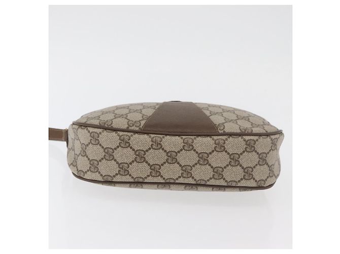 GUCCI GG Supreme Web Sherry Line Clutch Bag PVC Beige Oro 89 01 034 Auth ka3858 D'oro - vista 8
