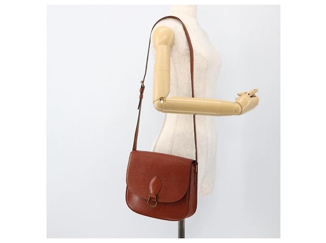 LOUIS VUITTON Borsa a Spalla Epi Saint Cloud GM Marrone M52193 LV Auth 175646 - vista 26