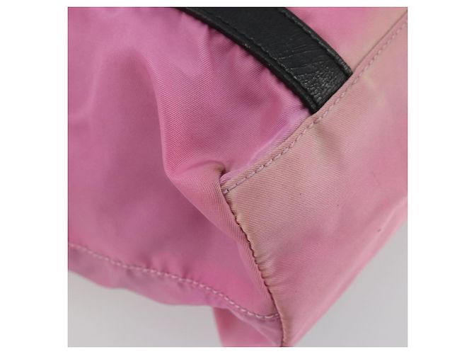 Borsa a Spalla PRADA Nylon Rosa Argento Auth 176628 - vista 11