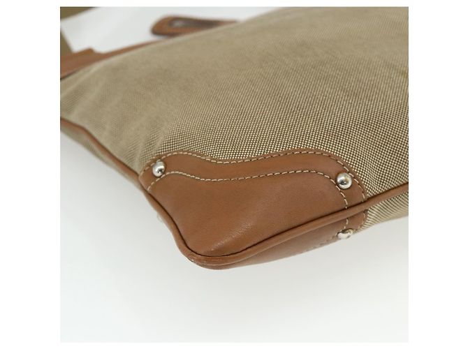 PRADA Schultertasche aus Canvas Beige Silber Authentisch ka3997 - Ansicht 13