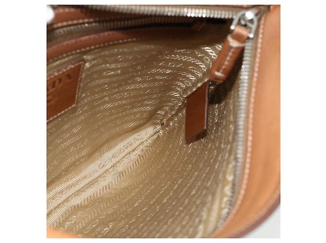 PRADA Schultertasche aus Canvas Beige Silber Authentisch ka3997 - Ansicht 18