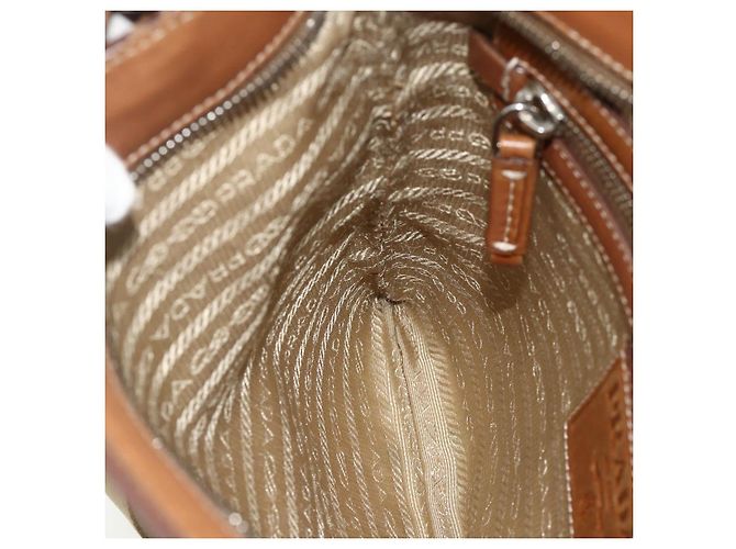 PRADA Schultertasche aus Canvas Beige Silber Authentisch ka3997 - Ansicht 19